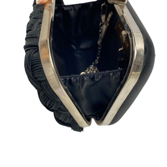 MATTHEW COX -Evening Bag in hard shell covered in Black fabric - Picture 4 of 8